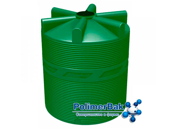 Цилиндрический пластиковый бак для питьевой воды